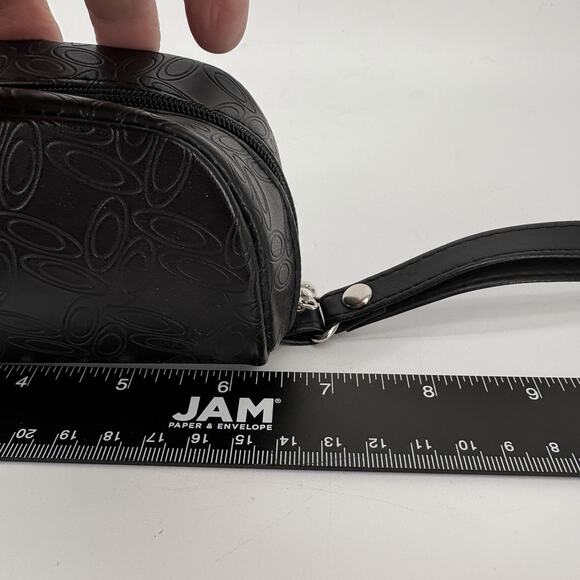 Oakley Sunglasses Case Only Black All Over Logo Zipper Soft Shell Leather Pouch - Picture 6 of 7